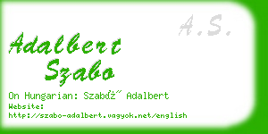 adalbert szabo business card